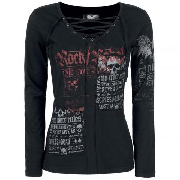Rock Rebel by EMP Stay Awake Mujer Camiseta Manga Larga Negro XS