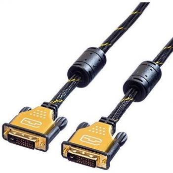 Cable DVI-D 24+1 Dual Link Macho-Macho, Longitud 10m, Conectores Dorados