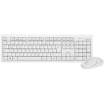 LogiLink ID0104W - Teclado y Ratón USB Alemán Blanco