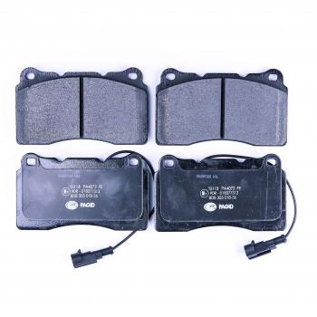 Juego de pastillas de freno HELLA 8DB 355 018-361 con Warnkontakt para Alfa Romeo, Lancia y Volvo - cuatro pastillas por set