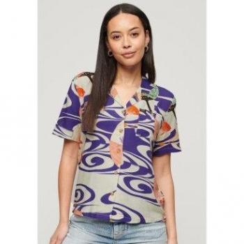 Camisa Superdry Vintage Logo Beach Resort Azul
