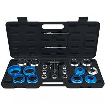 Kit de montaje a presión de retén universal KS TOOLS 700.1280, incluye 24 piezas para montaje de retenes Simmer y arandelas obturadoras en árboles