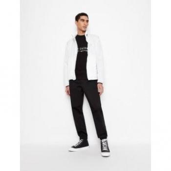 Armani Exchange Men's Lightweight Windbreaker Jacket - White, Size XXL