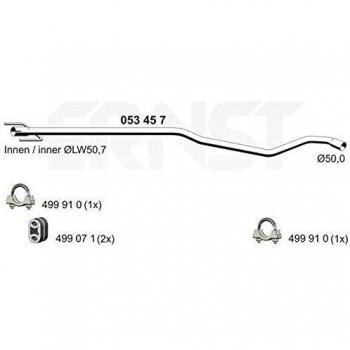 Tubo de escape ERNST 053457 para Opel Astra H Caravan - Abgasrohr Central