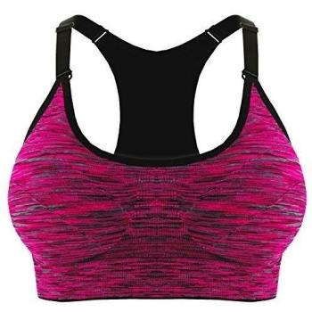 Libella Mujer Deporte Sin plancha de sujetador con ajustable Tirantes acolchados Cups Restos 3714 Modell 2-Lila L/XL, C