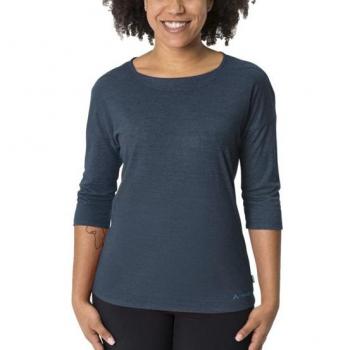 Vaude Women's Neyland 3/4 Sleeve T-Shirt - Dark Sea, Size 42