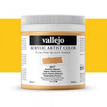 Vallejo : Artist Acrylic Paint : 500ml Pot : Naples Yellow