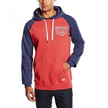 Quiksilver Major Block Screen Print - Sudadera con capucha, color rosa, talla XXL