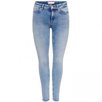 Tejanos Only ONLBLUSH MID SK ANK RAW DNM REA694 NOOS - W26L30 W28L32 - Mujer - Azul - Vaqueros Cintura Media Blush Skinny Fit Ank Raw
