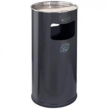 Cenicero Combinado VAR 37L, Altura 700mm, Diámetro 320mm, Acero Anthracita para Interior y Exterior