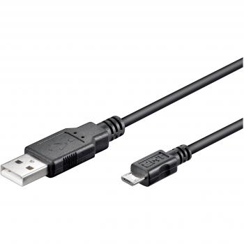 Cable USB 2.0 1.8m A a Micro-B Negro