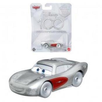 Vehículo deportivo plateado Rayo McQueen de Cars, modelo HPJ53, marca Mattel