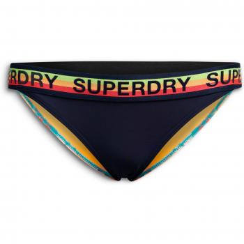 Braguita de bikini Superdry Logo Classics para mujer - color negro, azul marino, verde y rojo, talla 8