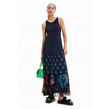 Vestido Desigual Original Dudas Marino - Diseño Único para Mujer, Estilo Moderno, Talla Variada, Material Cómodo y Transpirable