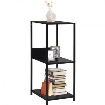 vidaXL Small Straight Book Shelf Black 33.5x39.6x79.7 cm Engineered Wood