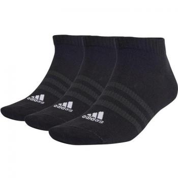 adidas Unisex Thin and Light Sportswear Low Cut Socks 3 Pairs Black/White Size XXL