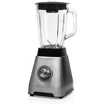 Princess 212079 Power XL - Batidora de Vaso, Capacidad de 1.75 L, 1250 W, 5 Velocidades, Botón de Pulso, Cuchillas de Acero Inoxidable, Plata