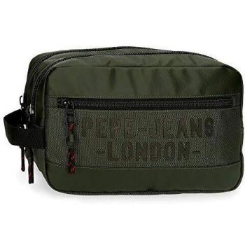 Pepe Jeans Bromley Neceser Dos Compartimentos Adaptable Verde 26x16x12 cms Poliéster