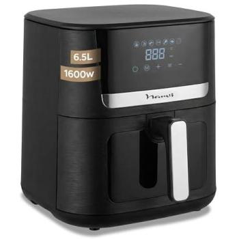 Freidora sin Aceite Narvi 6,5L 1600W con Ventana Visible, Cocción 360°, Panel Digital Táctil y 7 Programas Automáticos