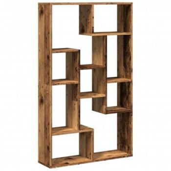 Estantería de madera de ingeniería color envejecido 72x20x120 cm Marrón
