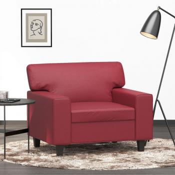 Sillón de vino tinto de 60 cm en cuero sintético