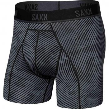 Bóxer de hombre Saxx Kinetic Light-Compression Mesh gris oscuro negro XS