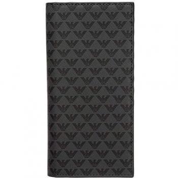 Emporio Armani monedero cartera bifold de hombre nuevo gris