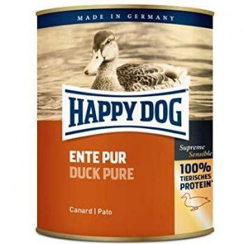 Happy Dog Wet Dog Food Pure Tinned Duck, 800 g, Pack of 6