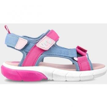 Sandalias abiertas de niños con doble cierre adherente y estampado liso
