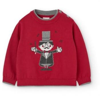 Boboli - Jersey de bebé niño con dibujo frontal y botones en el hombro