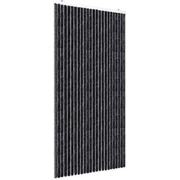 vidaXL Cortina Mosquitera Insecticida Mosquitos Moscas Plagas Cortinas Estores Visillo Casa Hogar Ventana Balcón Puertas 100x200 cm Gris Antracita