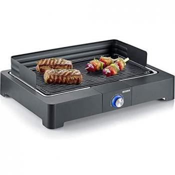 SEVERIN 8562 Mesa con Parrilla, Acero Inoxidable, Negro