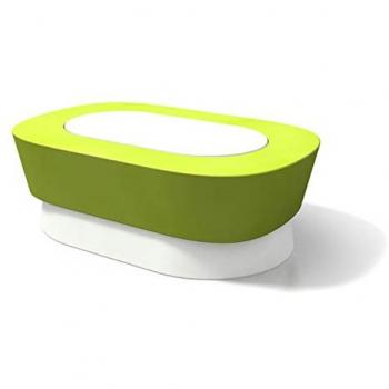 Mesa de jardín moderna para exterior e interior en blanco y kiwi modelo Hanoi