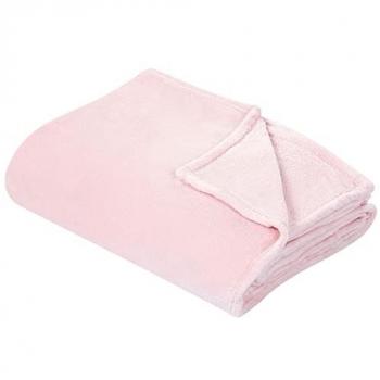 Manta Rosa de Poliéster 200 x 220 cm Suave y Duradera para Cama o Sofá estilo Clásico