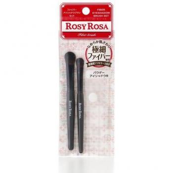 Rosy Rosa Fiber Eyeshadow Brush Set - 2 Piece Synthetic Makeup Brushes