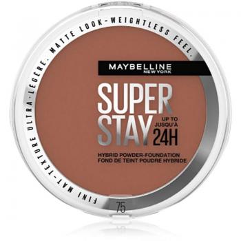 Maybelline Super Stay 24H Hybrid Powder Foundation - Matte Finish, Shade 75, Compact Makeup