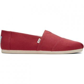 Alpargatas de hombre en lona roja reciclada con suela de yute - Modelo Toms Red Canvas