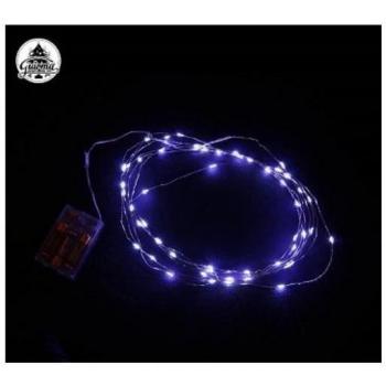 Hilo Luminoso 50 LED Blanco Cálido 5m con Pilas