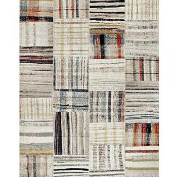 Alfombra de comedor rectangular 200x290 cm beige patrón bereber