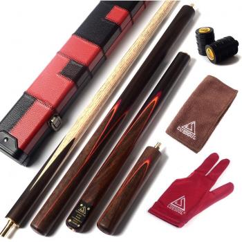 CUESOUL 57Artesan¨ªa 3/4 articulado del Palo de Rosa del Billar Cue con Extra de 50 cm de Palisandro Cue Extensi¨®n D415