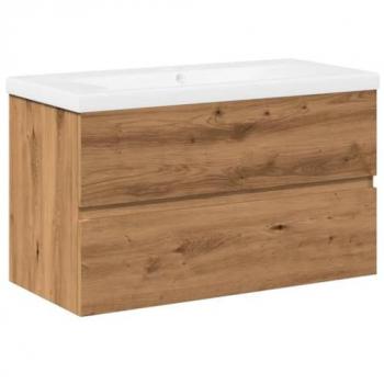 Mueble con lavabo integrado roble artesanal 81x39,5x49 cm