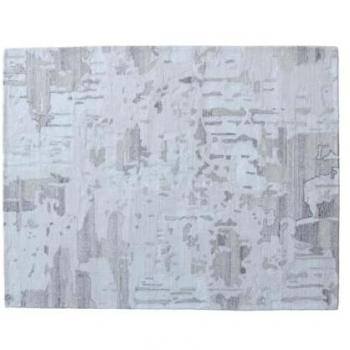 Alfombra Vintage Hecha a Mano de Lana y Viscosa - 200 x 290 cm - 1500g/m² - Gris - MILORA