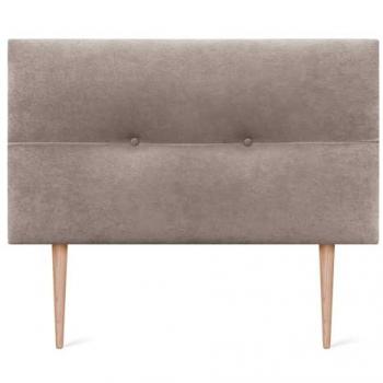 Cabecero de Tela Aqualine Pro Tapizado en Polipiel - 90x105cm con Patas para Camas 70/80/90 (Tierra)