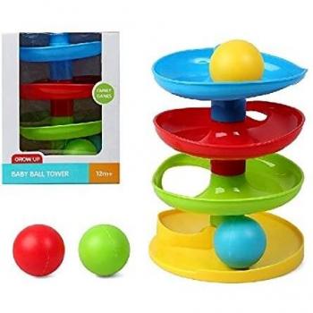 Juguete de aprendizaje para niños, diseño de Torre Espiral, multicolor