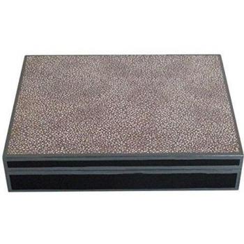 Fundashop FCPV23 - Caja de gemelos, decorada en galuchat, madera, color gris