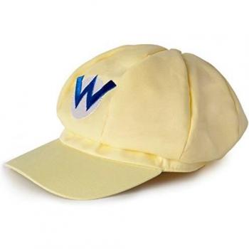 Katara Disfraz de Super Mario Bros. Gorra Clasica de Wario Niños Adultos, Carnaval Cosplay, Color Amarillo