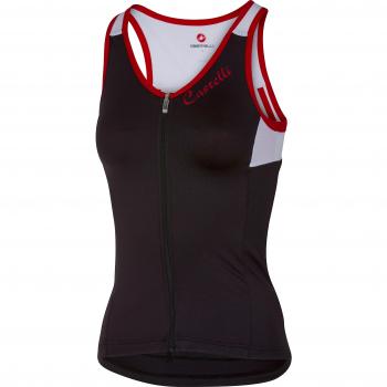 Castelli Jersey De Ciclismo Sin Mangas Para Mujer 2018 Solare Negro-Blanco-Rojo