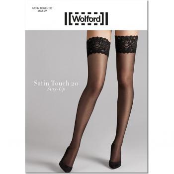 Wolford Satin Touch 20 Hold Ups Gobi Small
