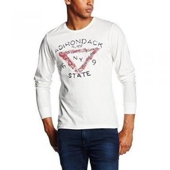s.Oliver T-SHIRT LANGARM - Camiseta de manga larga para hombre, color marfil