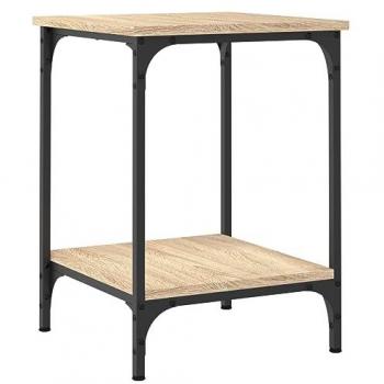 Mesa de centro de madera de ingeniería roble Sonoma 40x40x55 cm